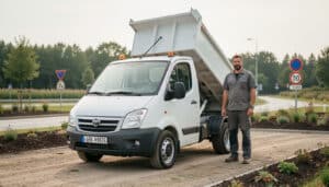 Camion-benne sans permis : usages, règles et choix