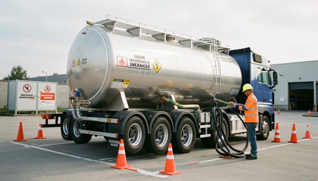 Camion-citerne d’essence : rôle, sécurité et transport