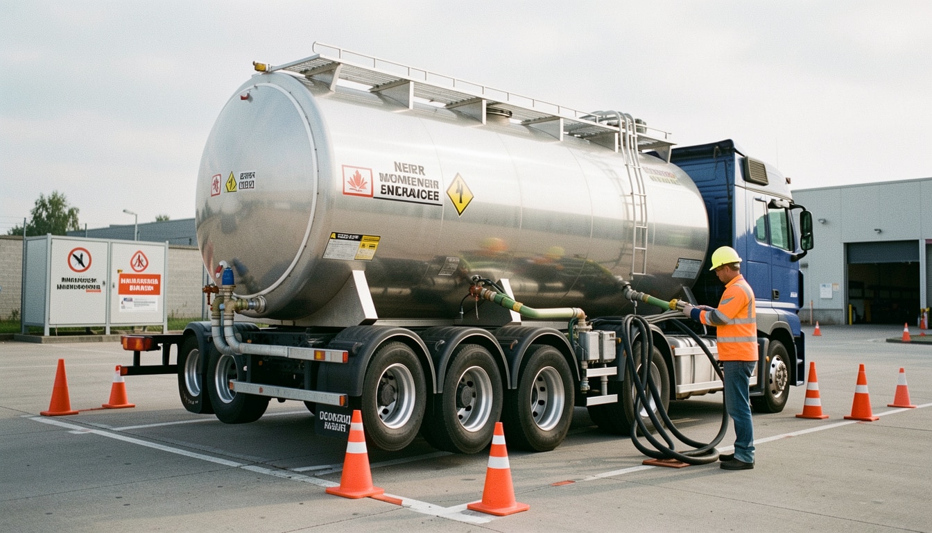 Camion-citerne d’essence : rôle, sécurité et transport