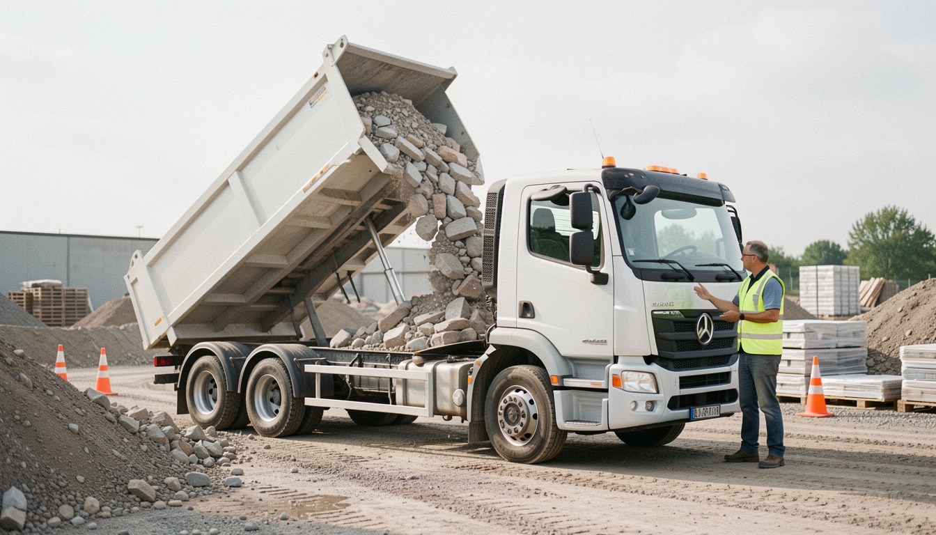 Location d’un camion benne basculante pour chantier